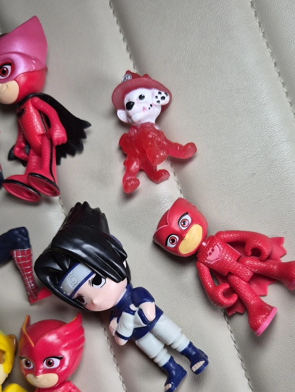 Assorted Kids Character Toy Figures Lot Bundle Spiderman Pj Mask Paw Patrol